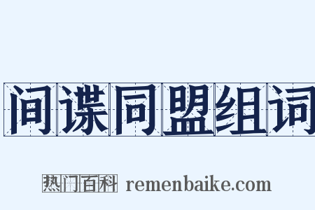 间谍同盟组词是什么意思的图片